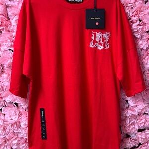 Palm Angels Bold Red Short Sleeve Tee